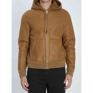 Loewe Men Hooded Leather Jacket